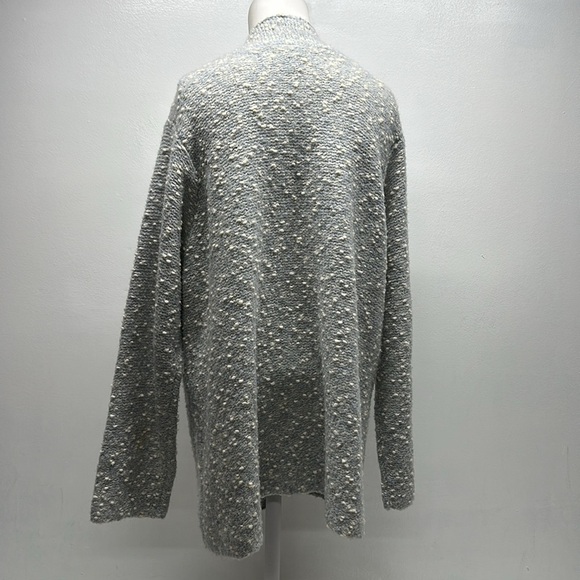 Eileen Fisher Cardigan Sweater Long Sleeve Merino Wool Knit Blue Plus Size 1X - Picture 4 of 8